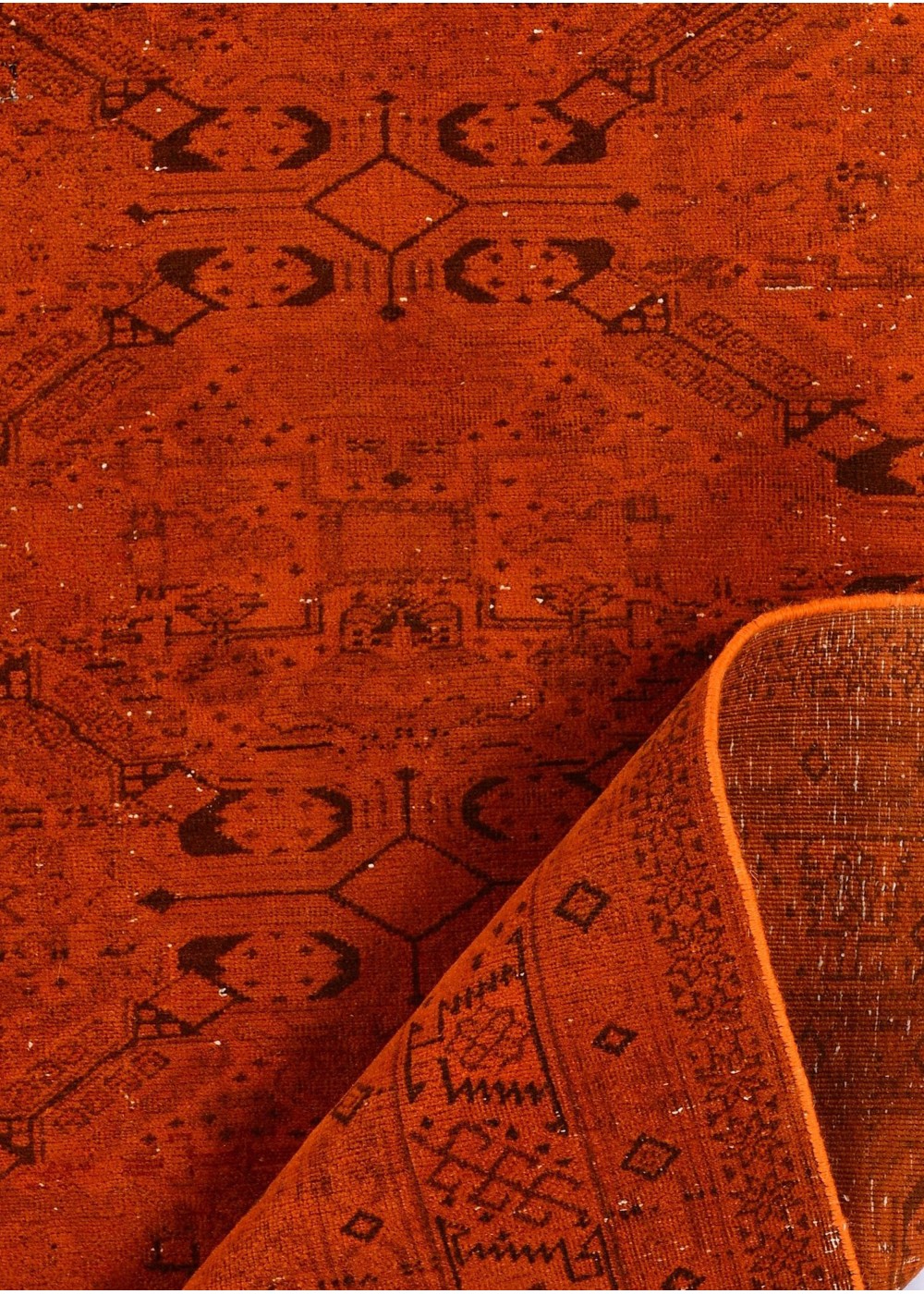 Saffron Grid Vintage El Dokuma Yün Halı 277x195 cm AND186022277X195541