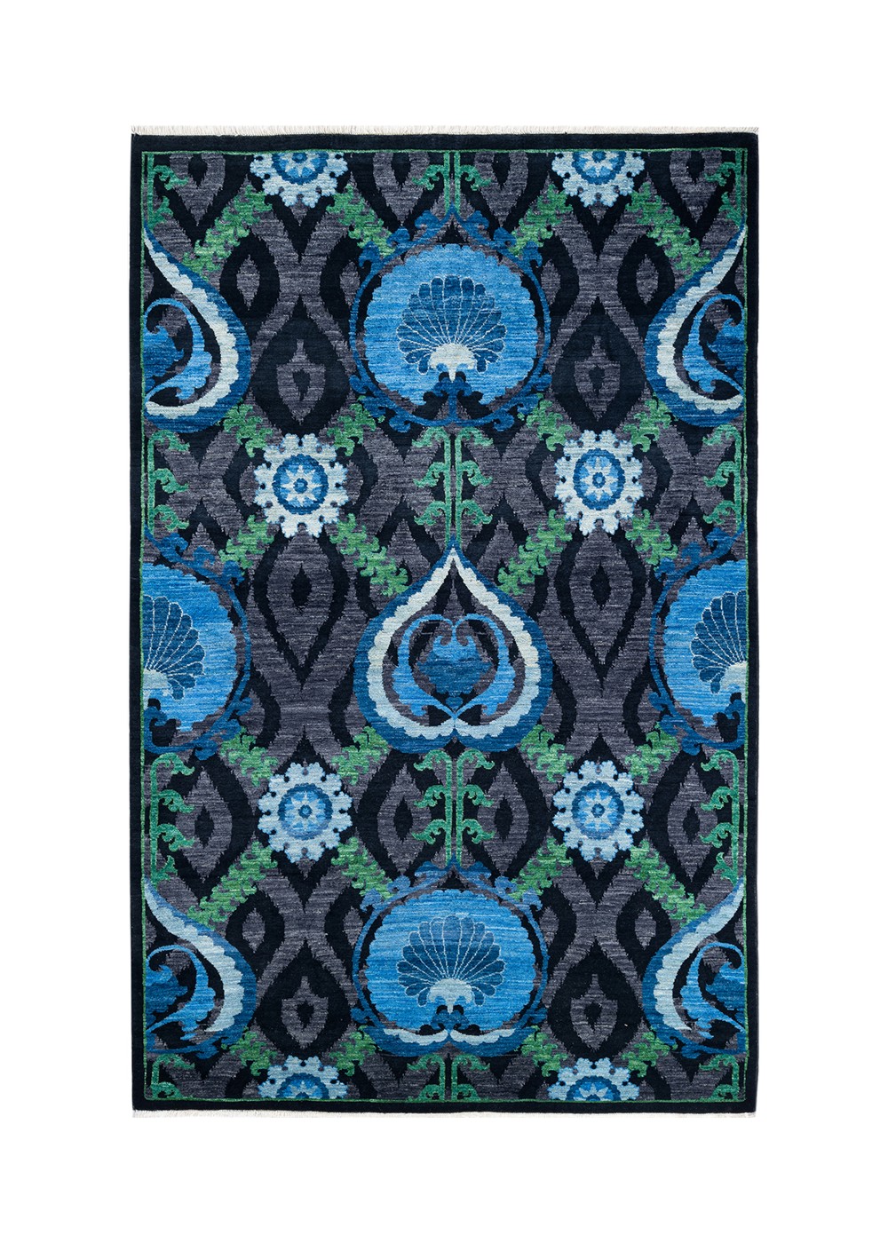 Anor Green El Dokuma Yün ve İpek Halı 240x153 cm AND234172240X153367