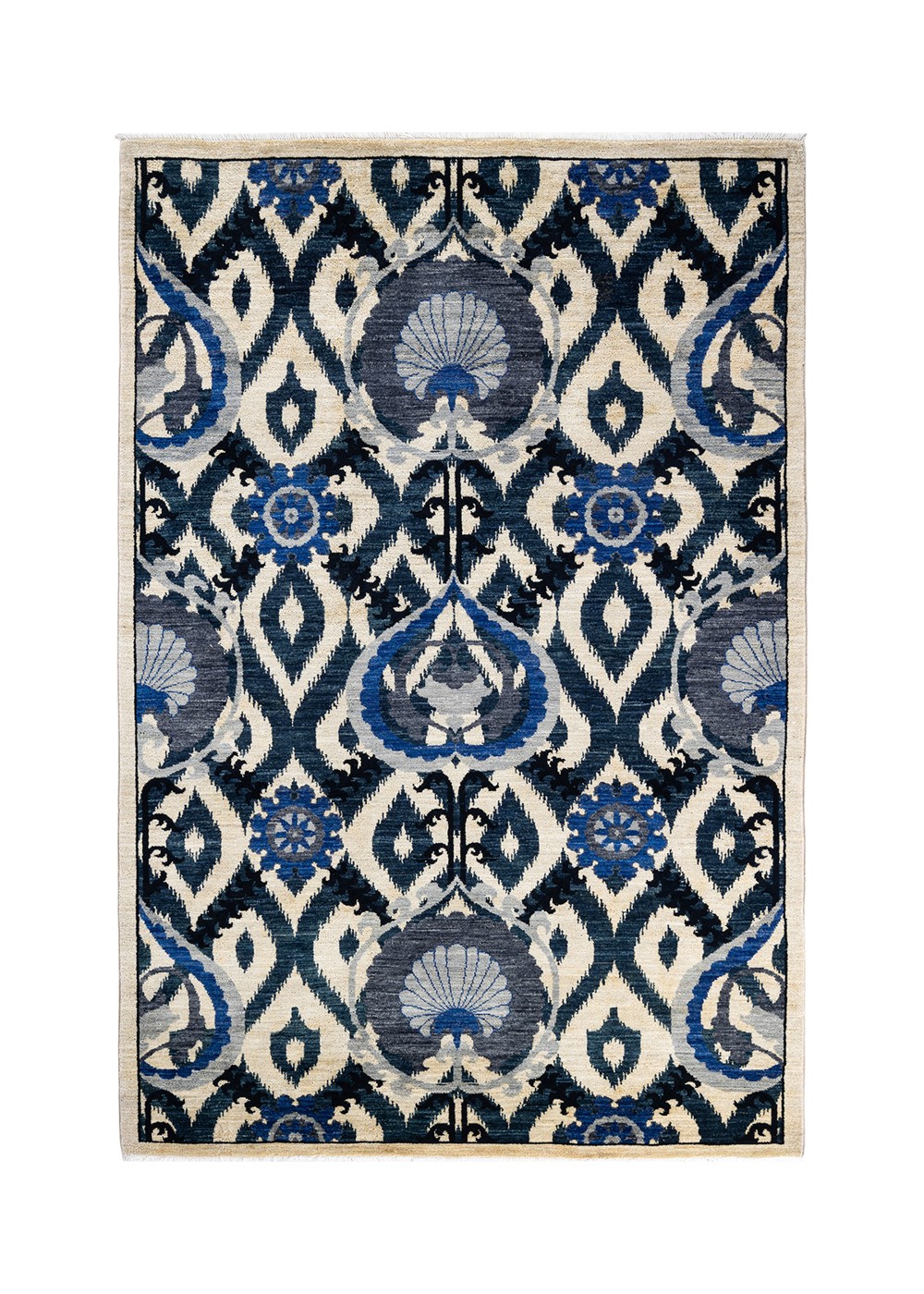 Anor Blue El Dokuma Yün ve İpek Halı 225x152 cm AND234171225X152342