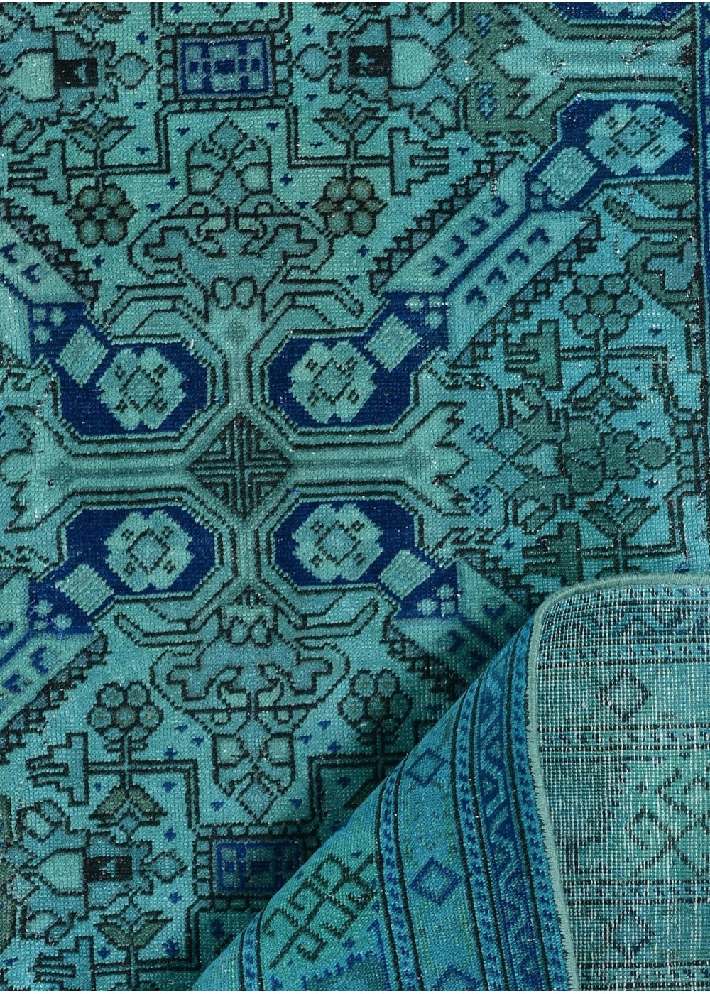 Obsidian GridVintage El Dokuma Yün Halı 277x195 cm AND991067277X19554