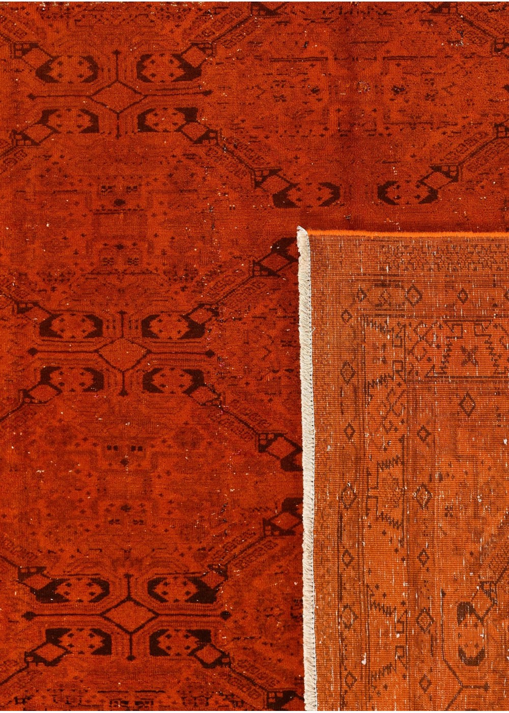 Saffron Grid Vintage El Dokuma Yün Halı 277x195 cm AND186022277X195541
