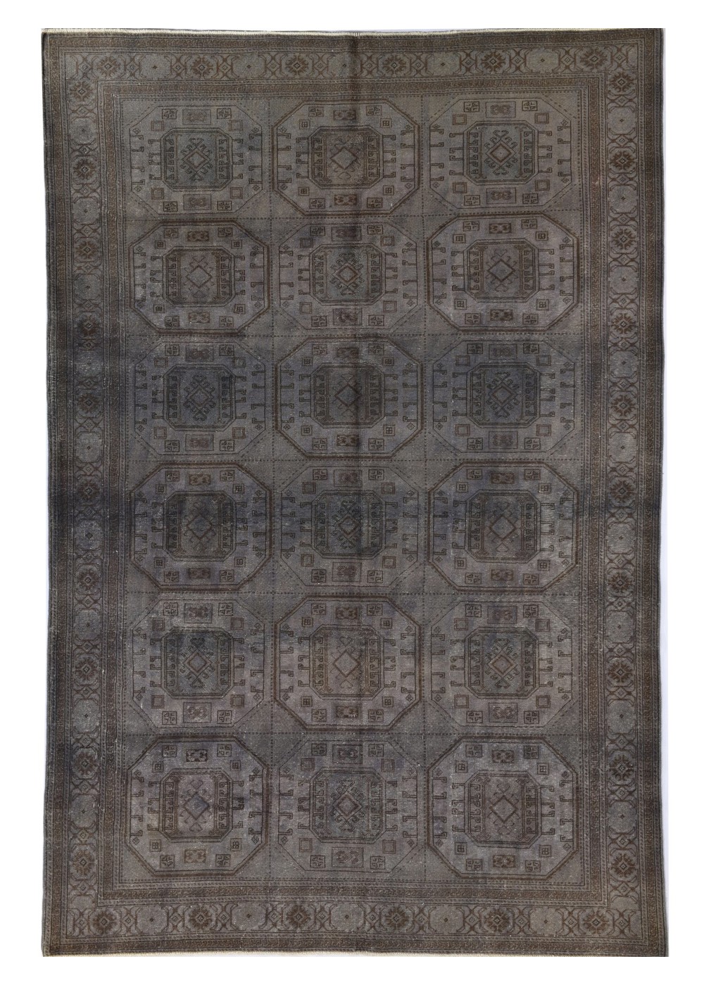 Anatolian Cubist Vintage El Dokuma Yün Halı 288x196 cm AND152008288X196564