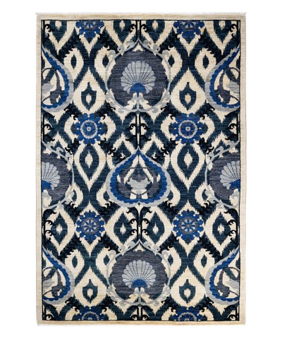 Anor Blue Hand-Woven Wool And Silk Rug 225x152 cm AND234171225X152342 Anor Blue Hand-Woven Wool And Silk Rug 225x152 cm