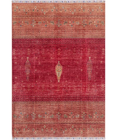 Crimson Cypress Hand-Woven Wool And Silk Rug 241x167 cm AND237070241X167402 Crimson Cypress Hand-Woven Wool And Silk Rug 241x167 cm