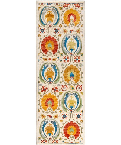 Zarif El Dokuma Yün ve İpek Halı 231x079 cm AND236286231X079182 
