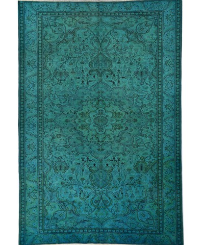 Verdigris Pattern Vintage El Dokuma Yün Halı 282x196 cm AND991068282X196553 